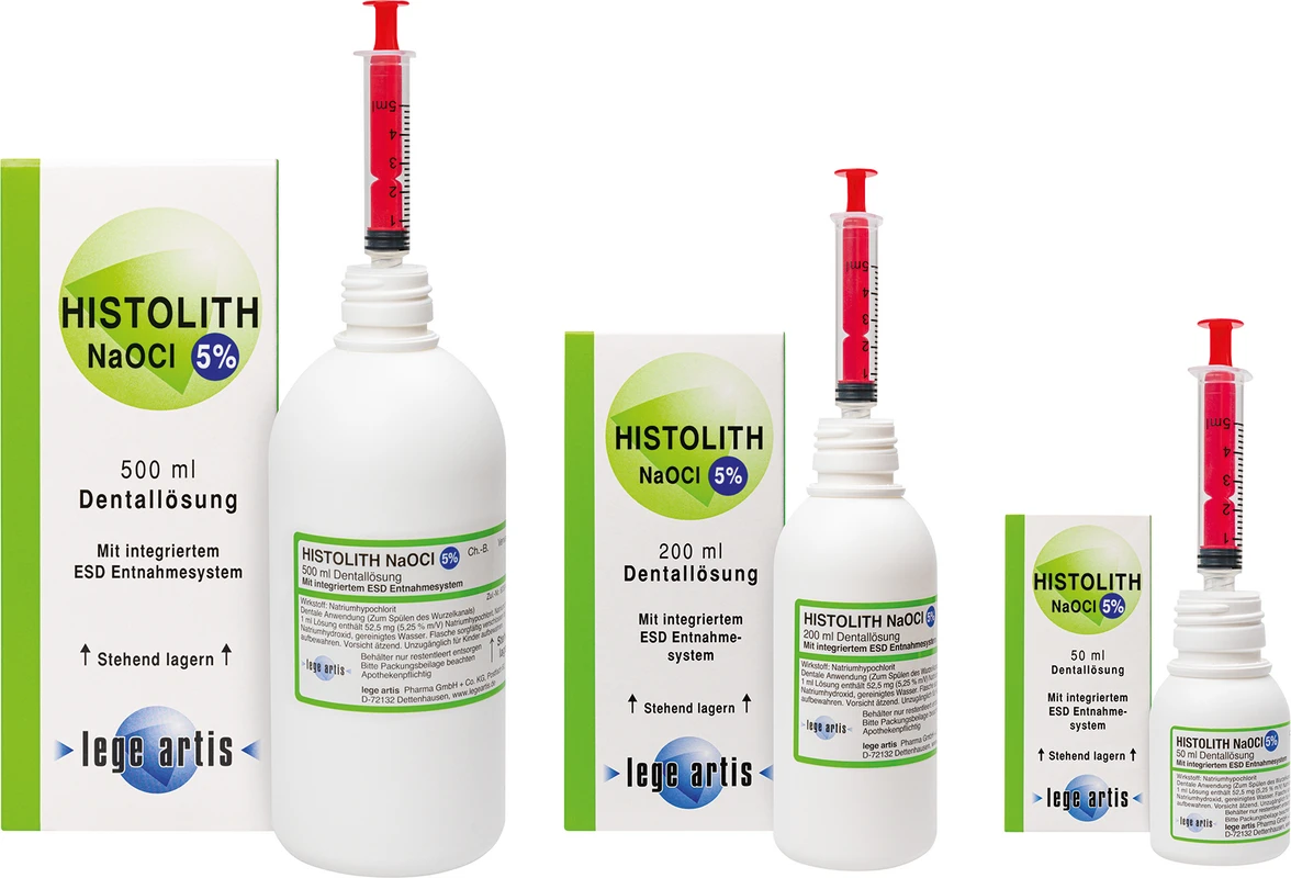 HISTOLITH NaOCl 5% Flasche 200 ml Lösung mit ESD-Entnahmesystem