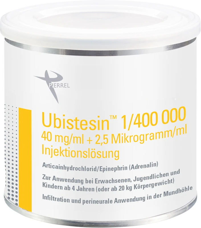 Ubistesin™ Dose 50 Stück Kappe orange, 1:400.000