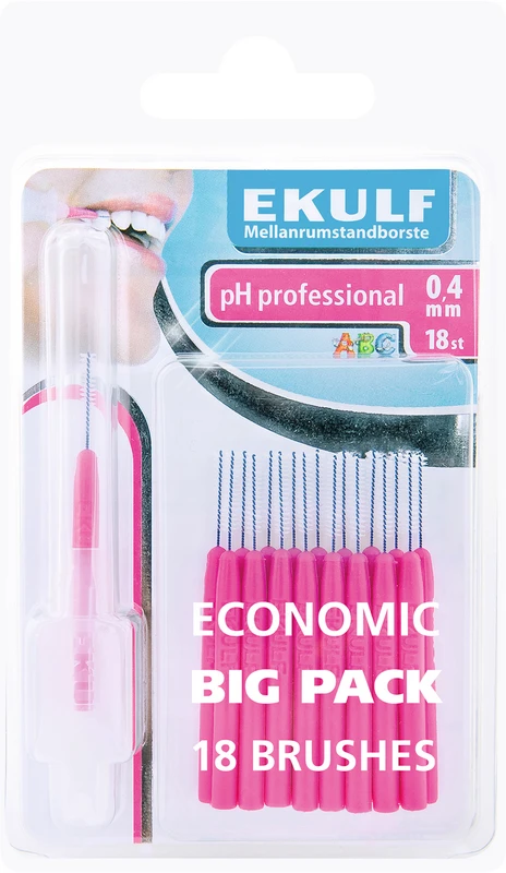 EKULF Interdentalbürsten ph professional Packung 18 Stück lila, Ø 0,4 mm