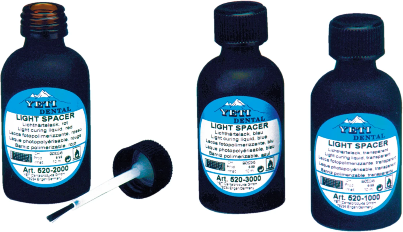 Light Spacer Flasche 10 ml Lichthärtelack blau