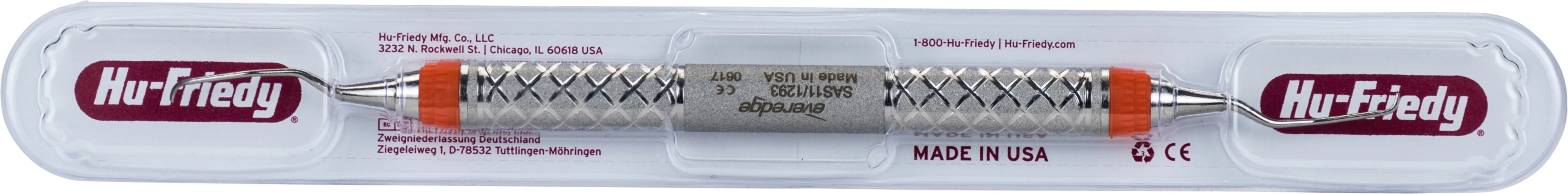 Küretten Gracey Mini Five EverEdge™ 2.0 Stück Figur 11/12, mesial, Griff #9, orange