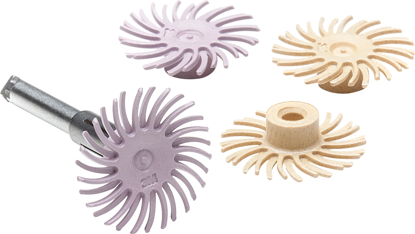 Sof-Lex™ Finier- und Polierräder Intro Kit 5 Finierräder beige, 5 Polierräder pink, 1 Mandrell