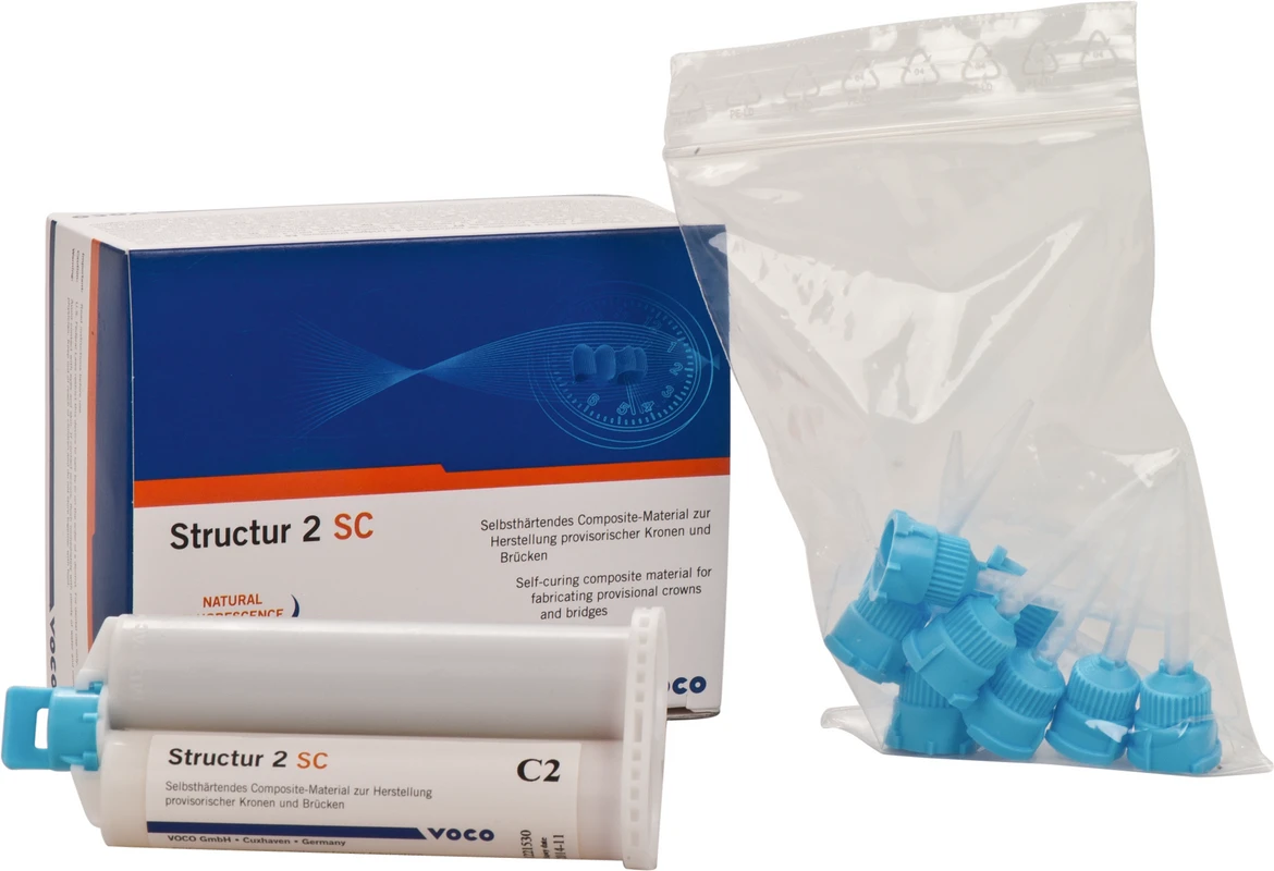 Structur 2 SC Packung 75 g Doppelkartusche C2, Mischkanülen Typ 6 Structur 2 SC VOCO