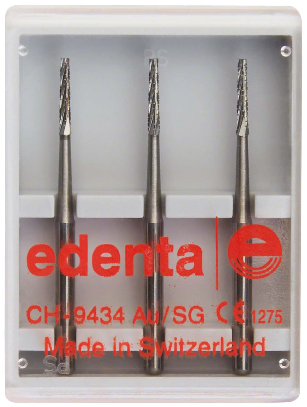 Chirurgie Fräser HM C254 Packung 3 Stück FG XL, Figur 415, 6 mm, ISO 010 Chirurgie Fräser HM C254 Edenta