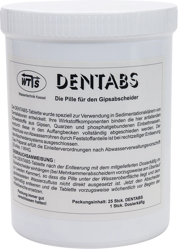 DENTABS Dose 25 x 20 g Tablette, 1 Einhängekorb