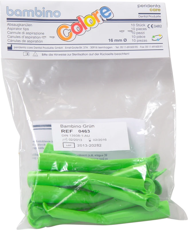 Absaugkanülen Bambino Packung 10 Stück grün