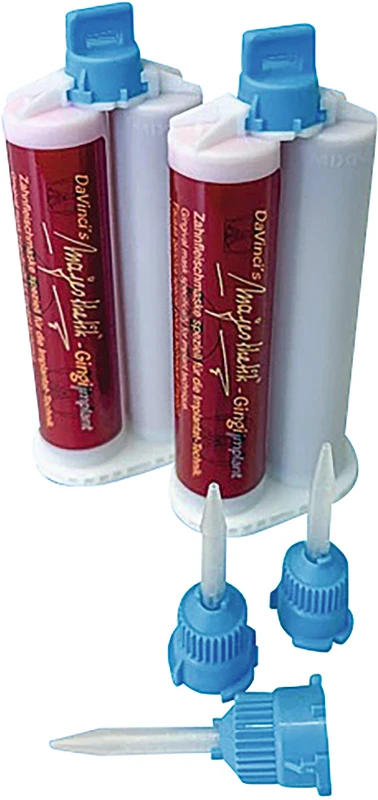 Majesthetik-Gingiimplant Set 2 x 50 ml Doppelkartusche, 12 Mischkanülen