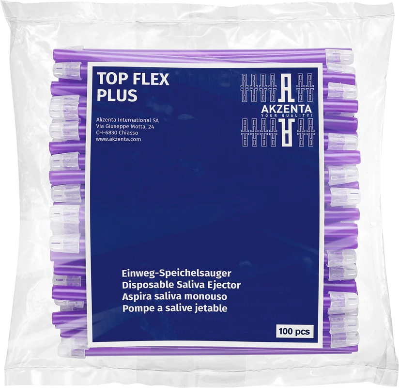 TOP FLEX Speichelsauger Packung 100 Stück lila