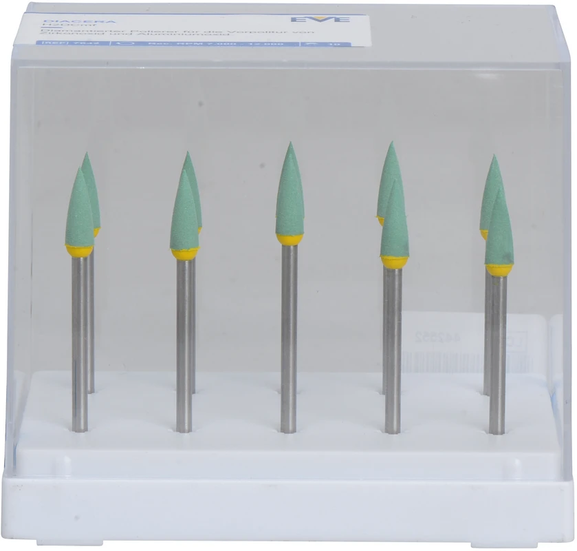 EVE DIACERA Packung 10 Stück grün mittel, HP, Figur Spitze, 4 x 13 mm