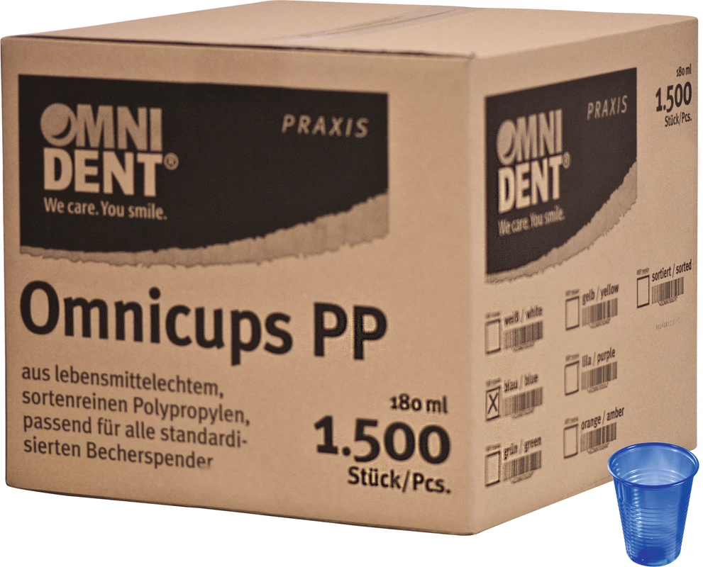 Omnicups PP Karton 1.500 Stück dunkelblau