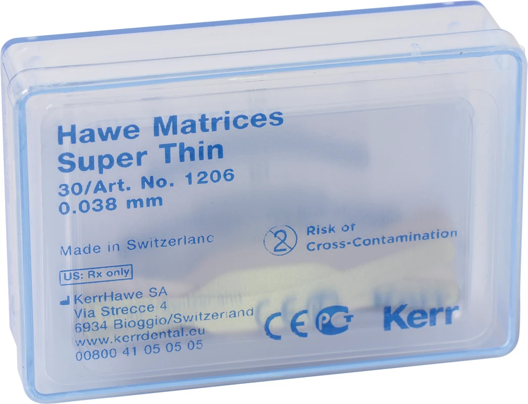 Matrizen Super-Dünn Packung 30 Stück Stärke 0,038 mm, Nr. 1206
