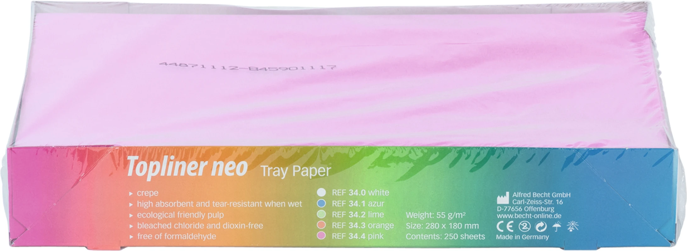 Topliner neo Packung 250 Stück 28 x 18 cm, pink