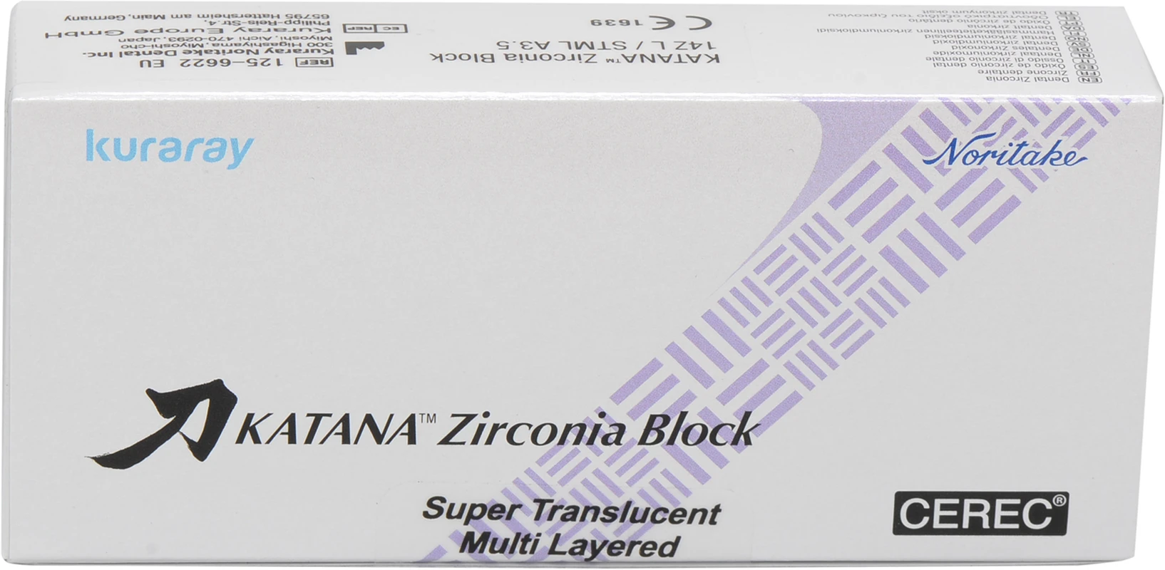 KATANA™ Zirconia Block Packung 3 Stück Größe 14Z L, A3,5