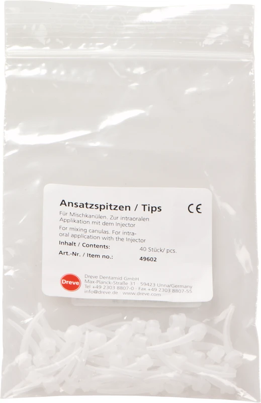Ansatzspitzen Packung 40 Stück transparent Ansatzspitzen Dreve Dentamid