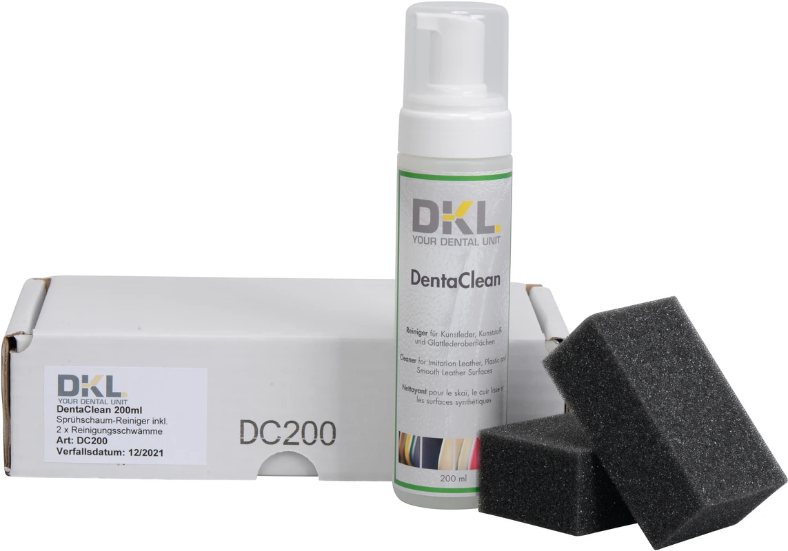 DentaClean Packung 200 ml DentaClean, 2 Reinigungsschwämme