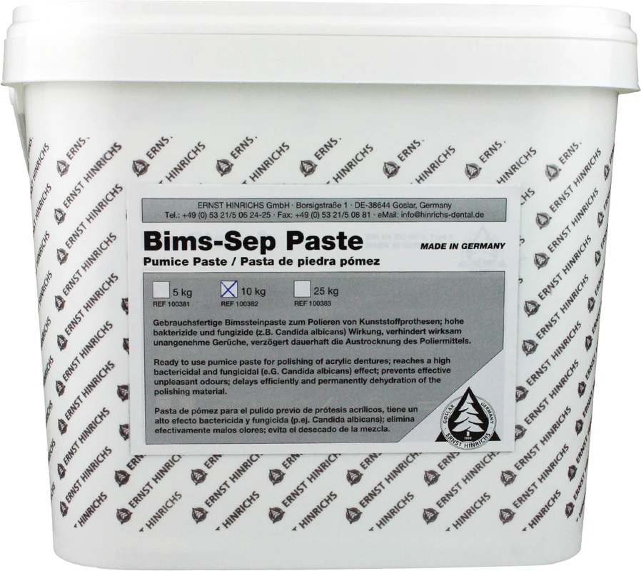 Bims-Sep Paste Eimer 10 kg Sterilbimspaste ERNST HINRICHS