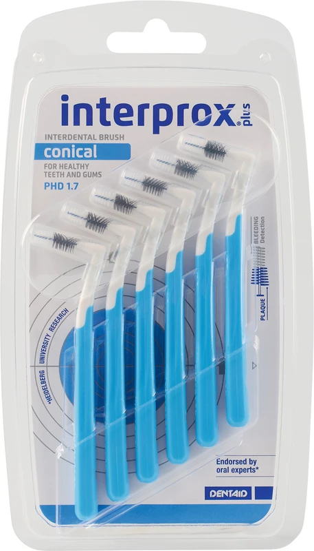 interprox® plus Packung 6 Stück blau, Ø 1,7 mm, conical