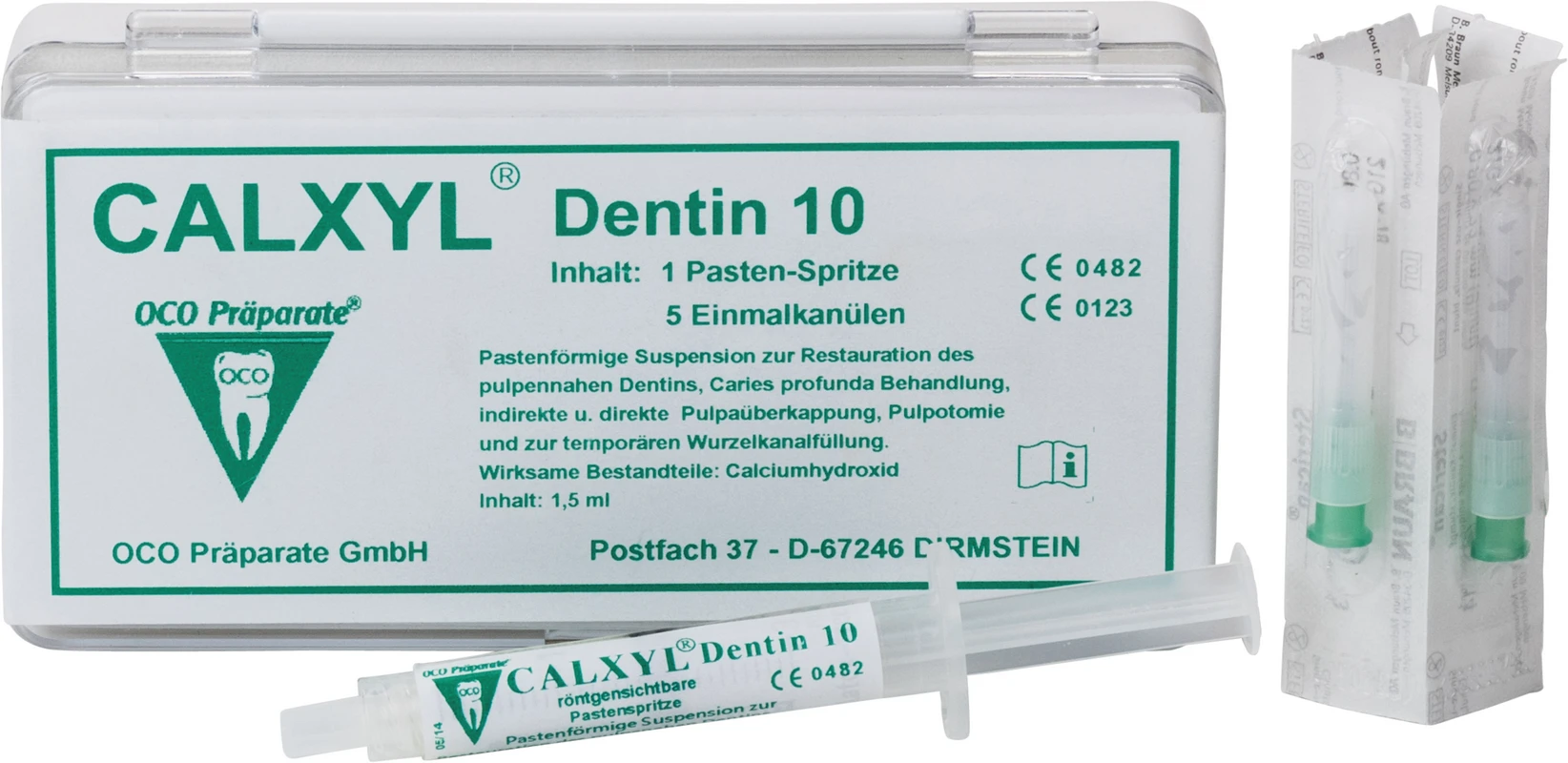 CALXYL® Packung Dentin 10 1,5 ml Pasten-Spritze, 5 Einmalkanülen