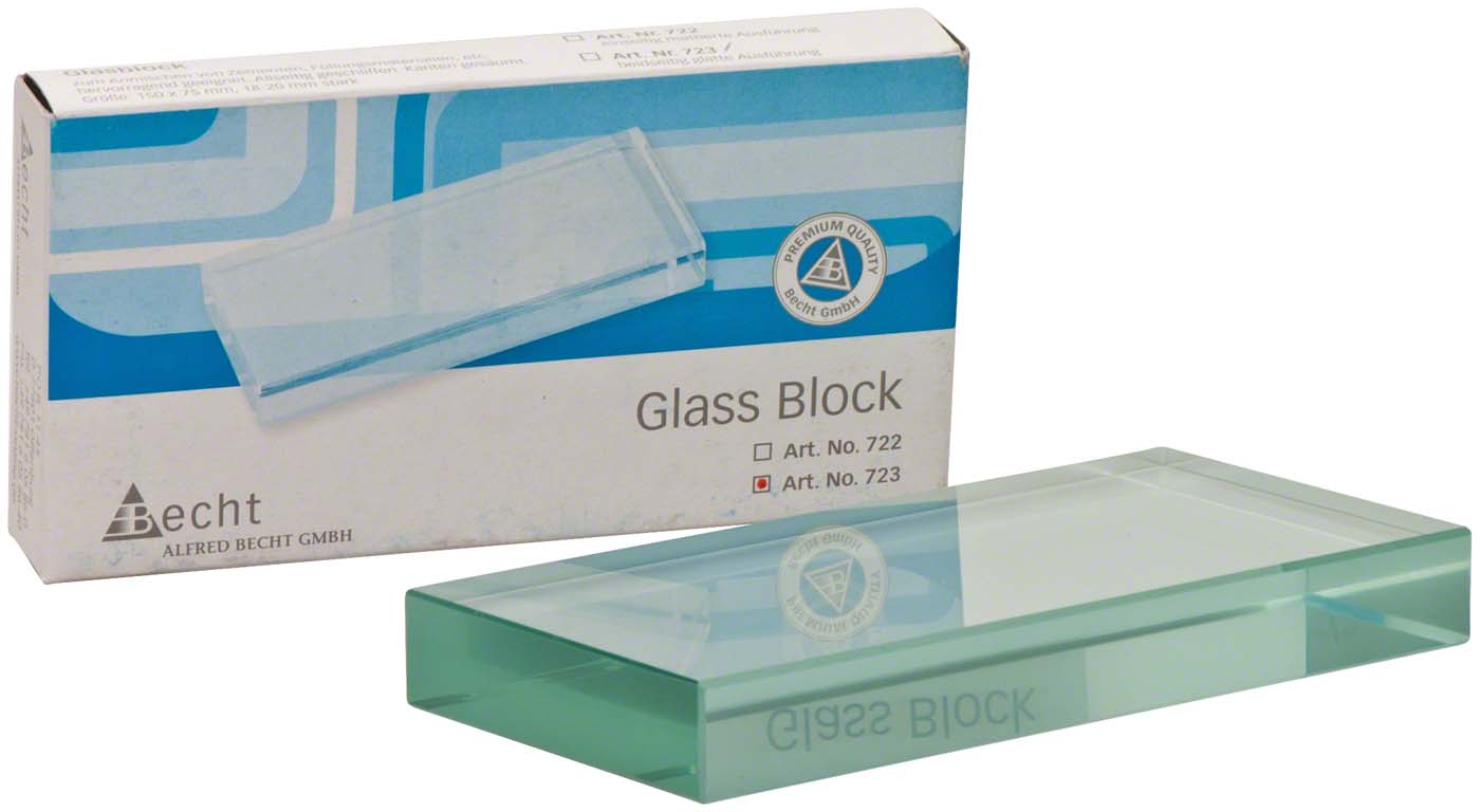 Glasblöcke Stück beidseitig glatte Ausführung Glasblöcke Becht