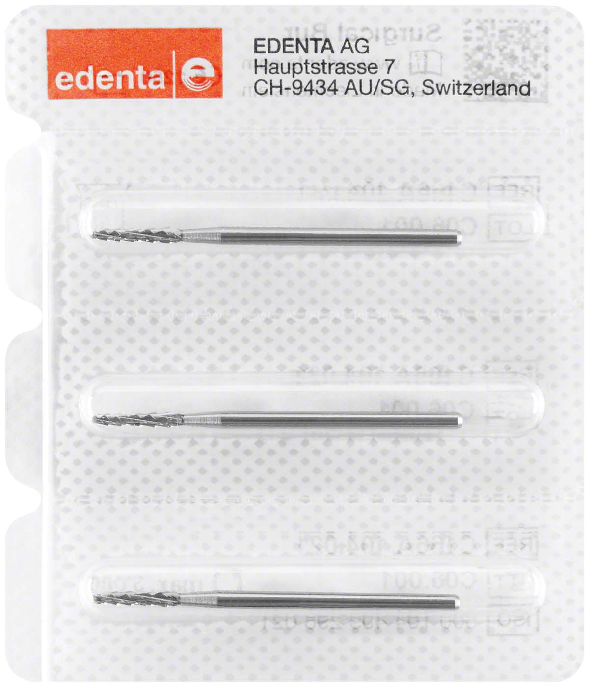Chirurgie Knochenfräser HM C166A Packung 3 Stück HP, Figur 409, 10 mm, ISO 021 Chirurgie Knochenfräser HM C166A Edenta