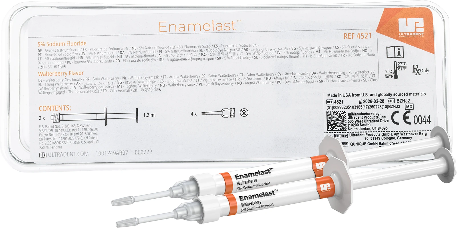 Enamelast™ Syringe Kit 2 x 1,2 ml Spritze Walterberry, 4 SoftEZ Tips