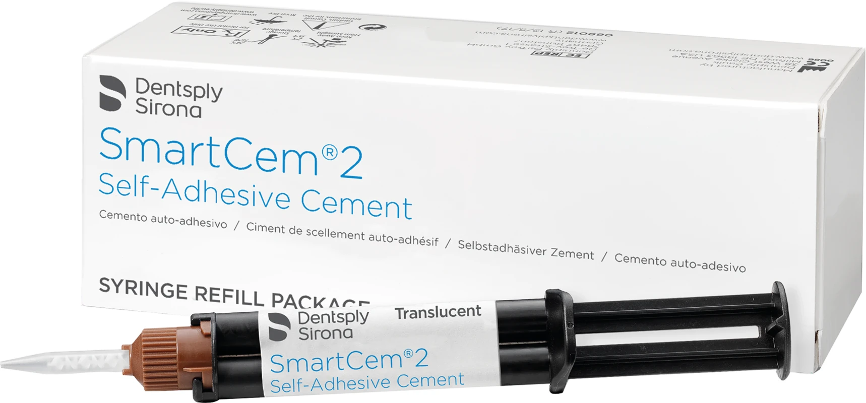 SmartCem® 2 Nachfüllpackung 2 x 5 g Spritze hell, 20 Mischkanülen SmartCem® 2 Dentsply Sirona