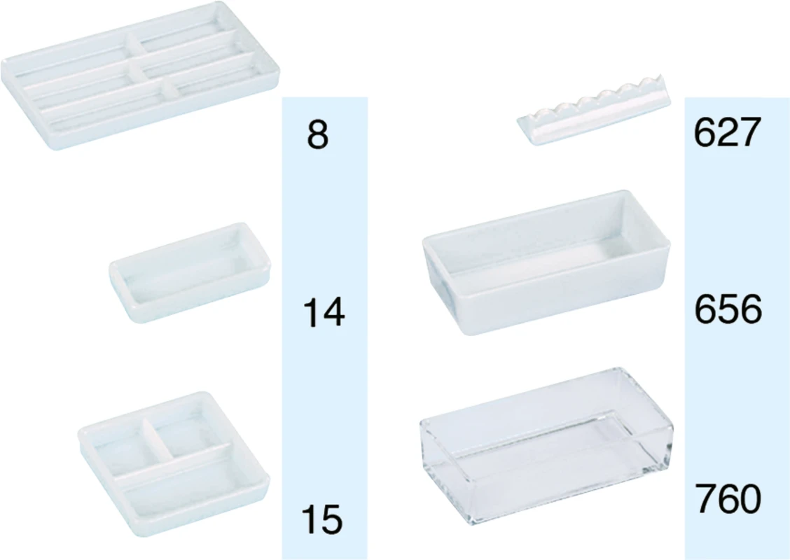 Normenschalen Stück Nr. 14, 100 x 50 x 22 mm, 1/4 Normgröße