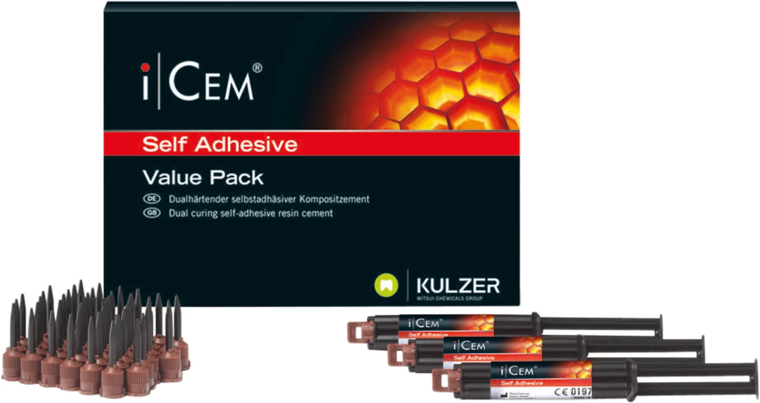 iCEM® Self Adhesive Value Pack 3 x 5 ml Automix Spritze, 45 Mischkanülen, 1 Arbeitskarte
