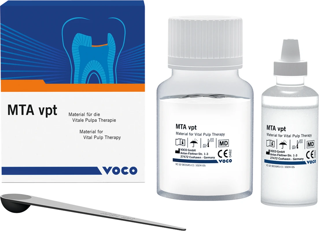 MTA vpt Packung 10 g Pulver, 10 ml Flüssigkeit MTA vpt Packung 10 g Pulver, 10 ml Flüssigkeit