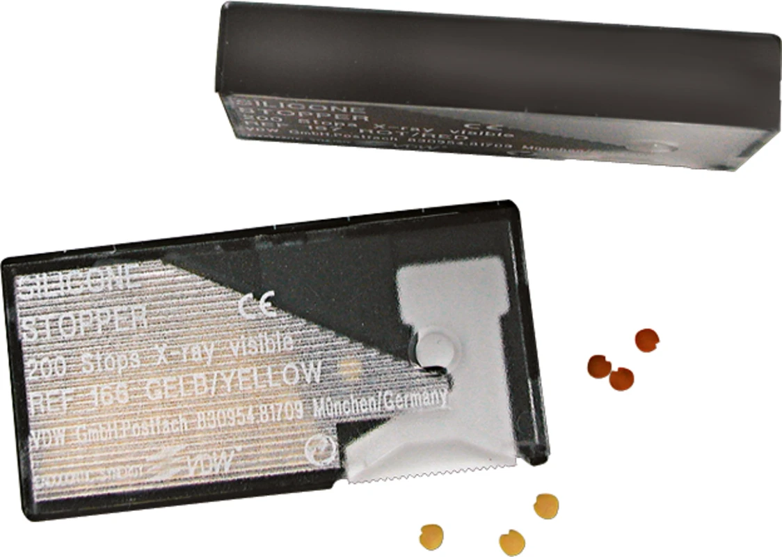 SILIKON STOPPER Packung 200 Stück gelb