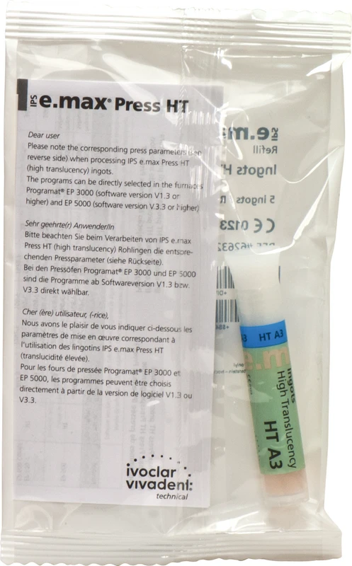 IPS e.max® Press Packung 5 Rohlinge HT A3 IPS e.max® Press Ivoclar Vivadent
