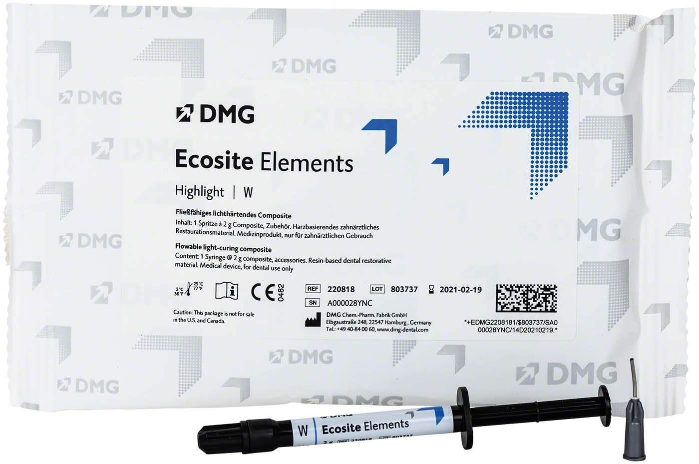 Ecosite Elements Spritze 2 g weiß
