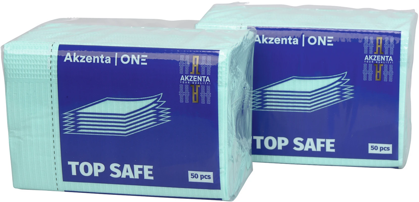 TOP SAFE Patientenservietten Karton 10 x 50 Stück mint, 33 x 45 cm, 2-lagig