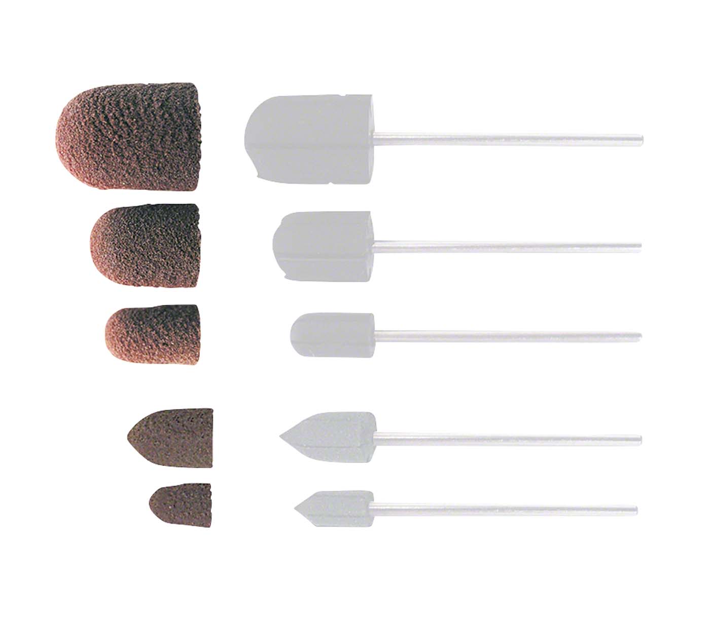 Schleifkappen Packung 5 Stück spitz Ø 6,5 mm, Größe 1 für Träger D4458 Schleifkappen Dreve Dentamid