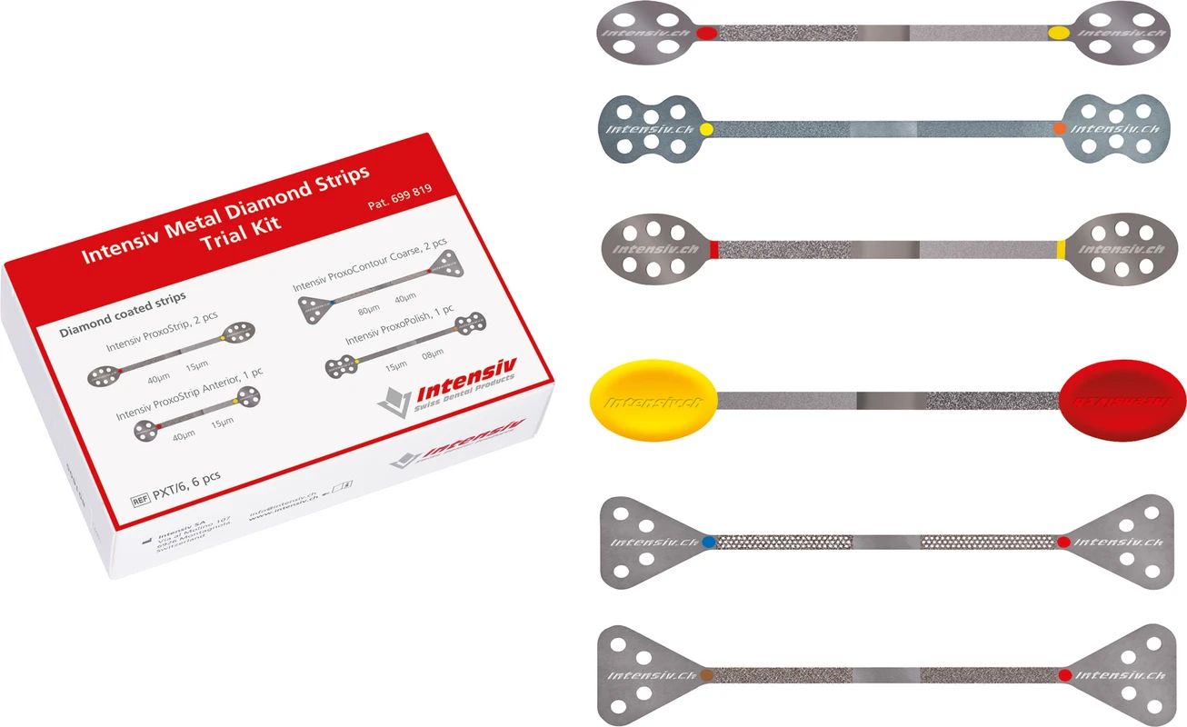 Intensiv Metall Diamantstreifen Packung 6 ProxoPolishs 15 µm / 08 µm
