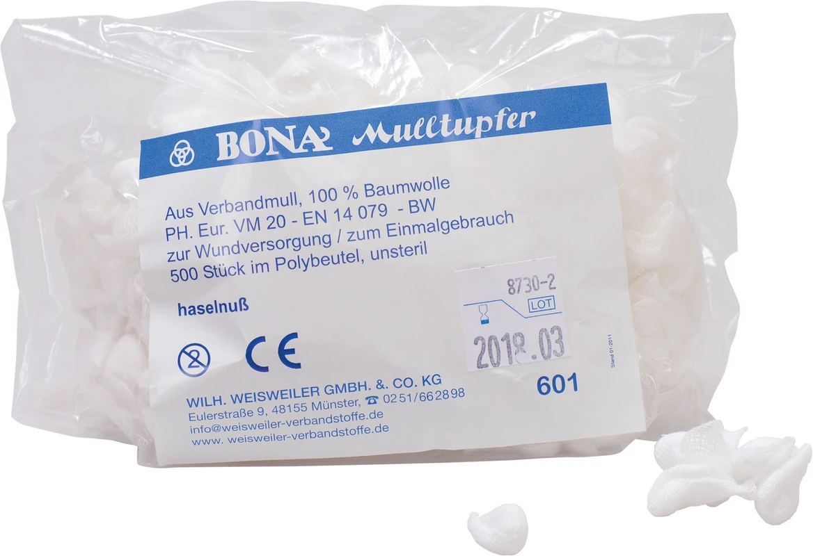 BONA Mulltupfer Beutel 500 Stück Haselnuss