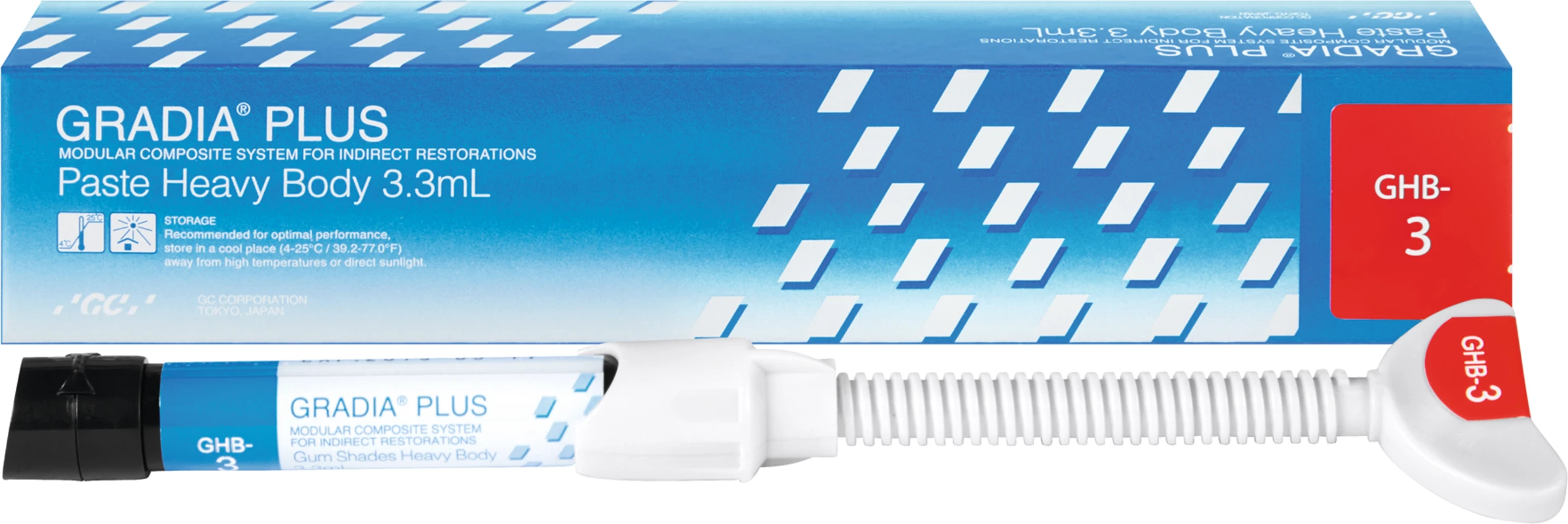 GC GRADIA® PLUS Spritze 3,3 ml Paste GHB-3 GC GRADIA® PLUS Spritze 3,3 ml Paste GHB-3