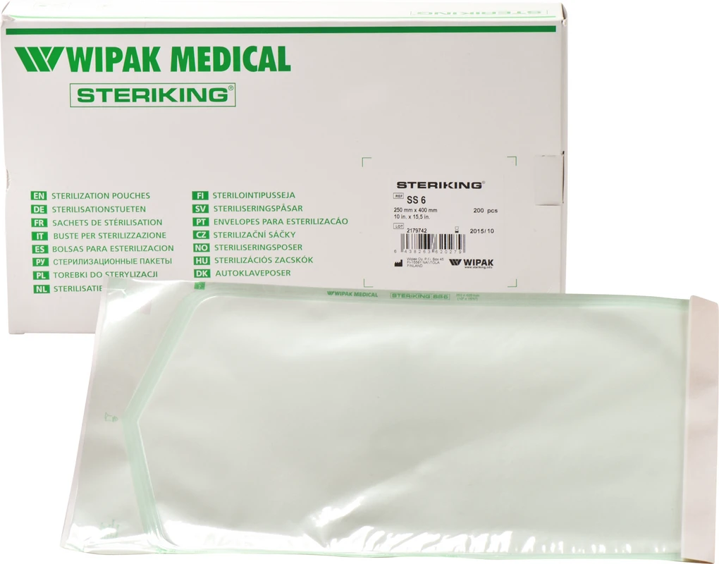Sterilisations-Selbstklebetüten Packung 200 Stück 250 x 400 mm
