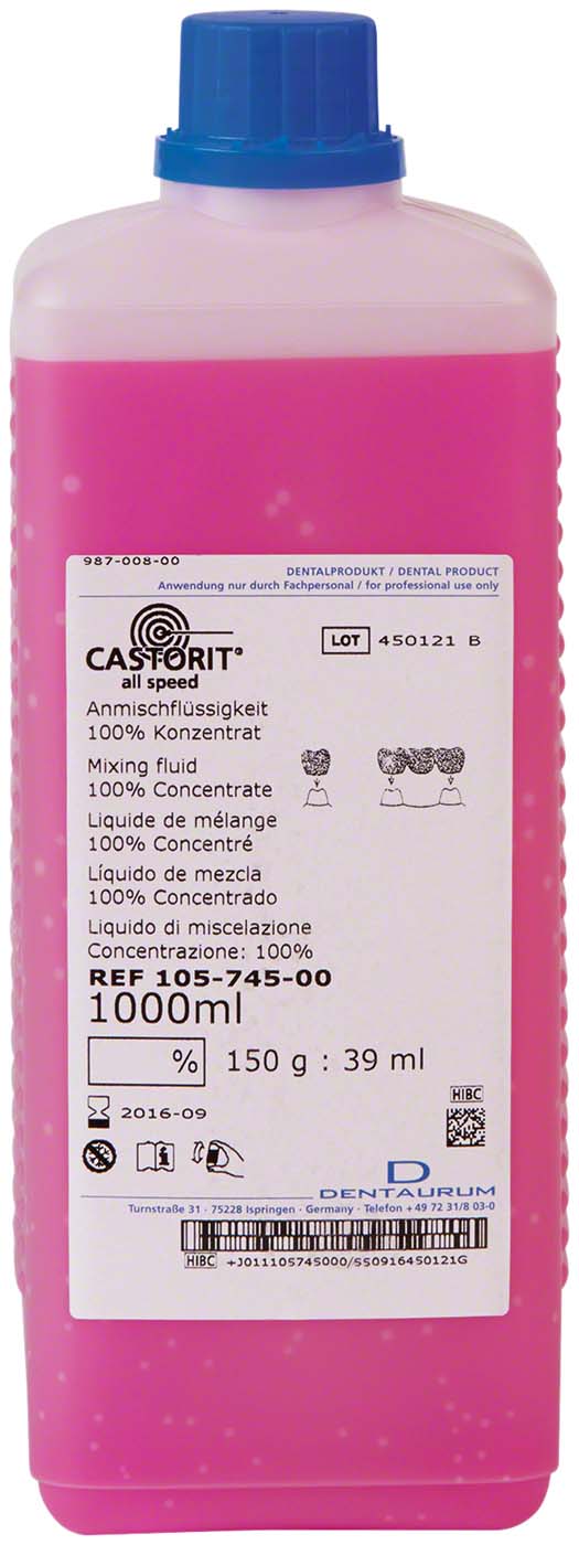 Castorit® all speed Flasche 1 Liter Castorit® all speed Dentaurum