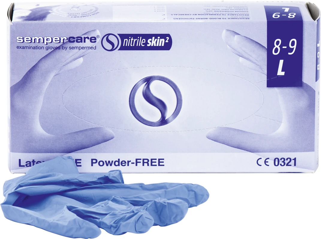 sempercare® nitrile skin² Packung 200 Stück violett-blau, L