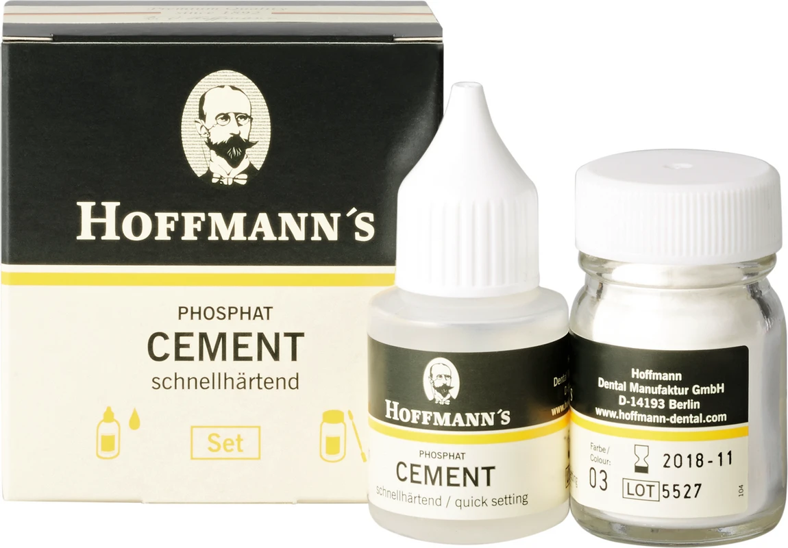 HOFFMANN´S CEMENT Set 30 g Pulver schnellhärtend weißlichgelb, 15 ml Flüssigkeit