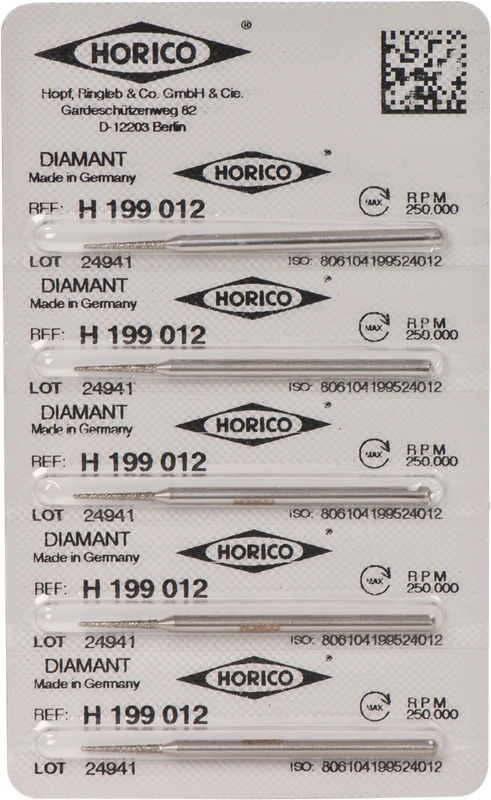Diamantschleifer H 199 Packung 5 Stück HP, Figur 199, 10 mm, ISO 012