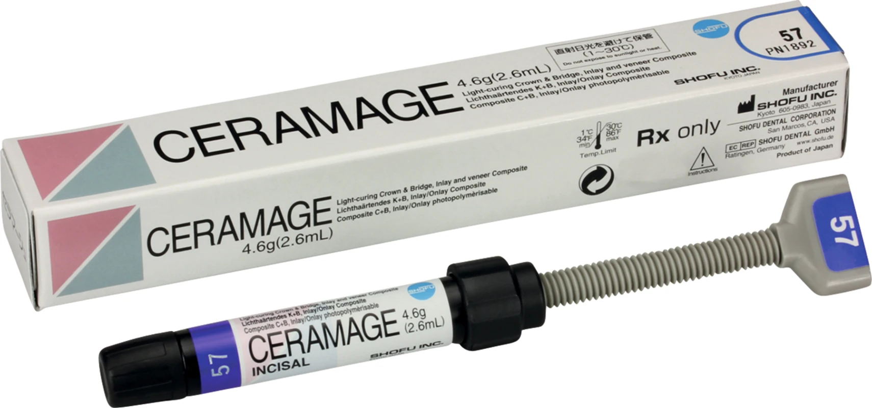 CERAMAGE Spritze 4,6 g inzisal 57 CERAMAGE SHOFU