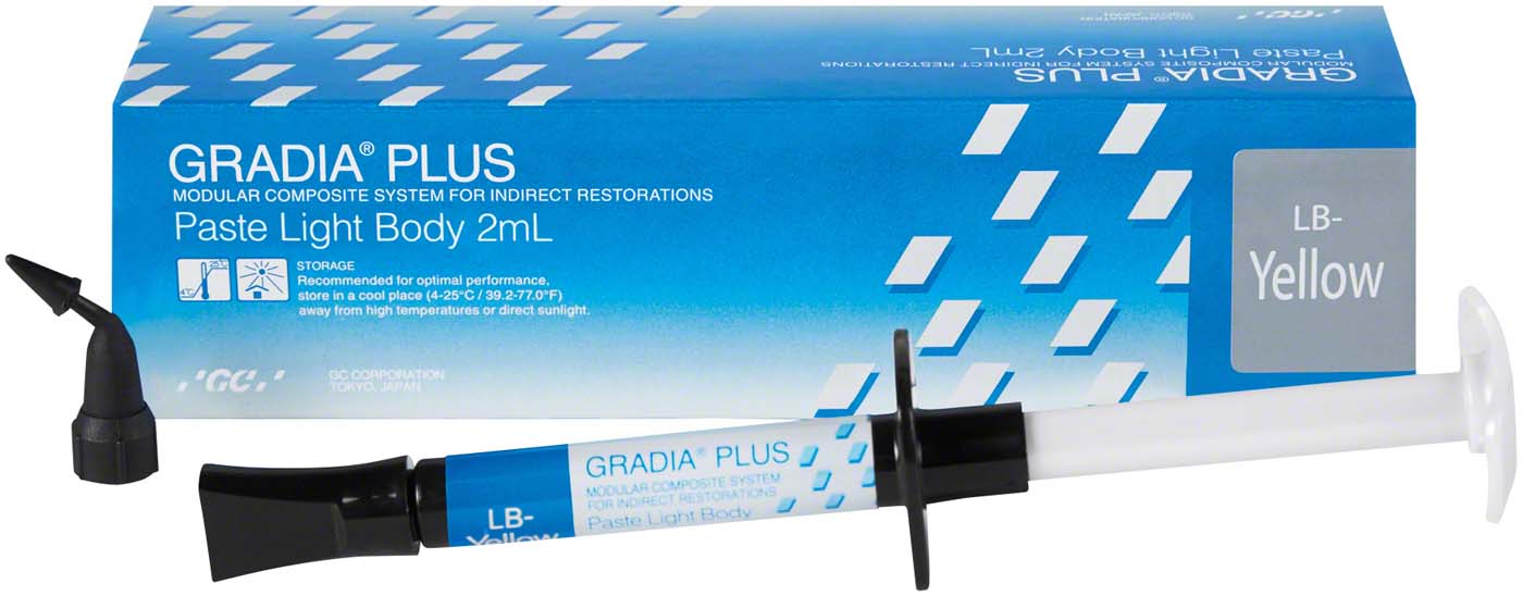 GC GRADIA® PLUS Spritze 2 ml Paste LB-gelb GC GRADIA® PLUS GC