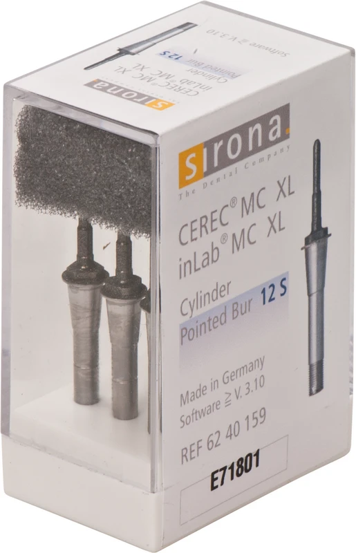 CEREC® und inLab Schleifer und Fräser Packung 6 Stück Cylinder Pointed Bur 12S, für CEREC/inLab