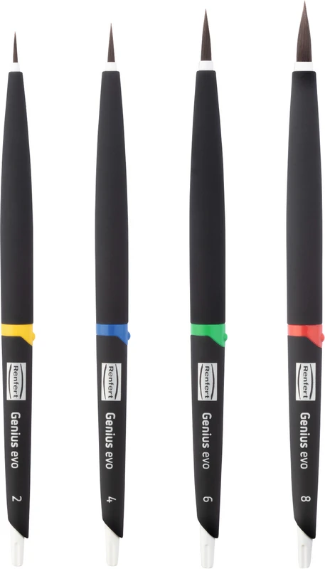 Genius evo Bionic Hair Pinsel Set 4 Pinsel (Größe 2, 4, 6, 8)