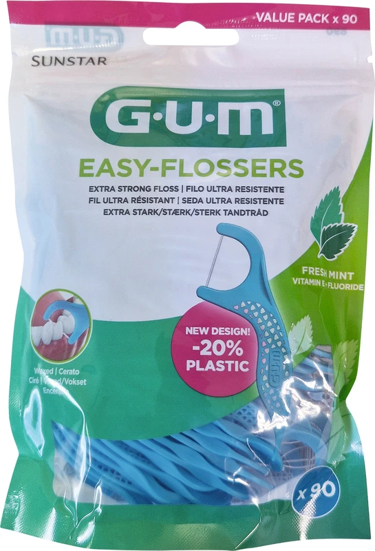 GUM® EASY-FLOSSERS Packung 90 Stück mint