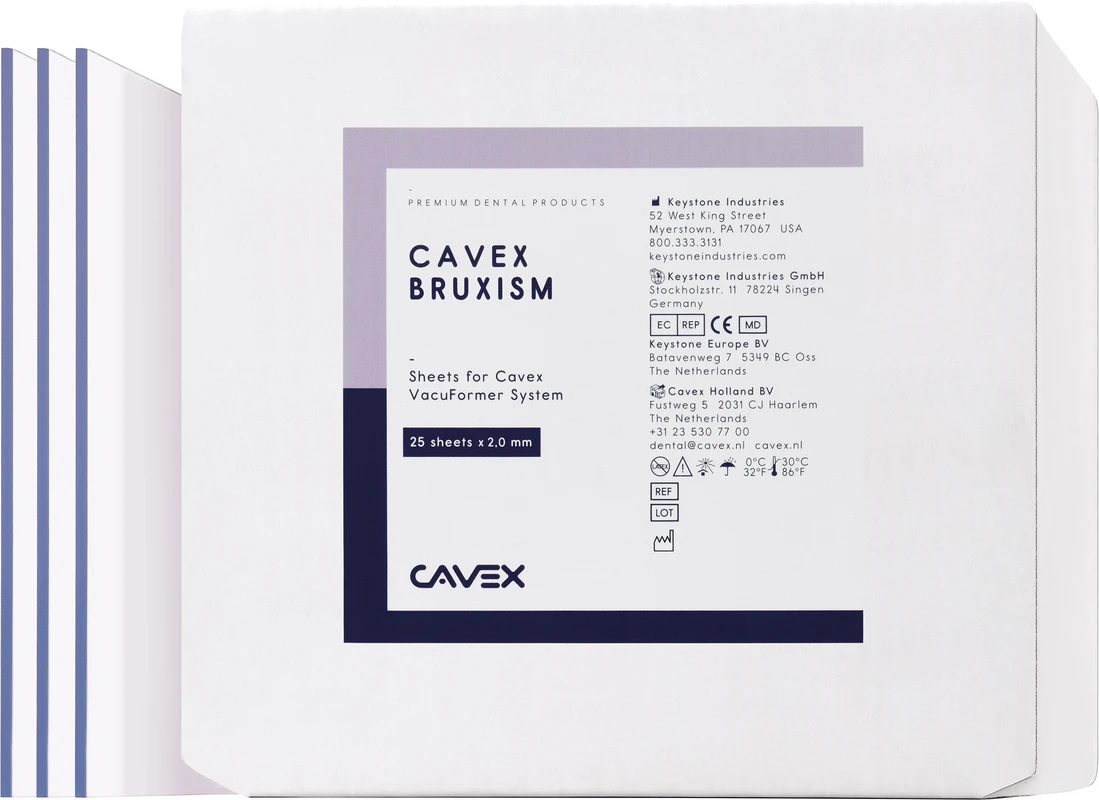 Cavex Bruxism Packung 25 Stück transparent, Stärke 2 mm Cavex Bruxism Cavex