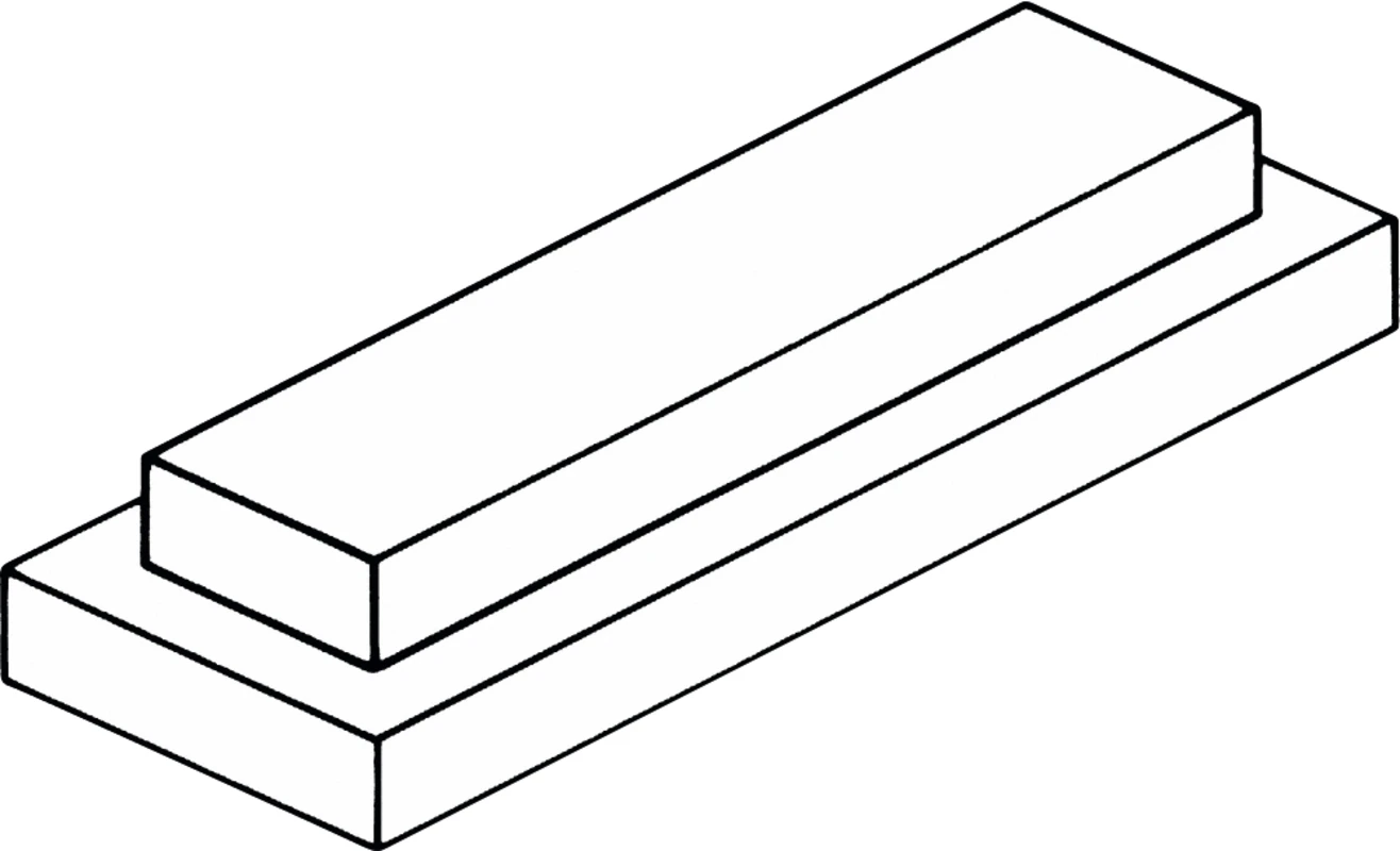 Arkansas Schleifsteine Stück weiß, im Holzetui, 100 x 25 x 10 mm