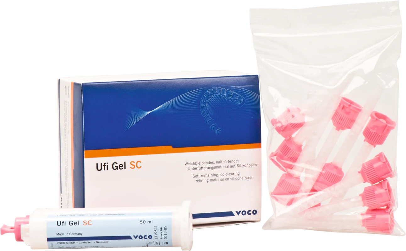 Ufi Gel SC Nachfüllpackung 50 ml Doppelkartusche, Mischkanülen Typ 8 Ufi Gel SC VOCO